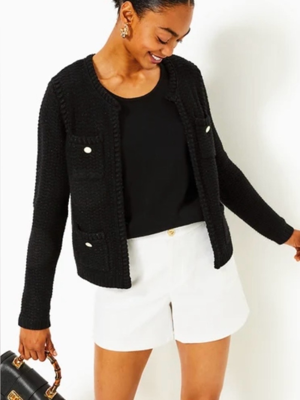Lilly Pulitzer Kenton Cardigan XS Black